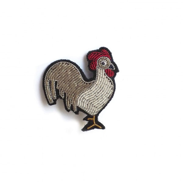 Broche - Coq Argent (boite)