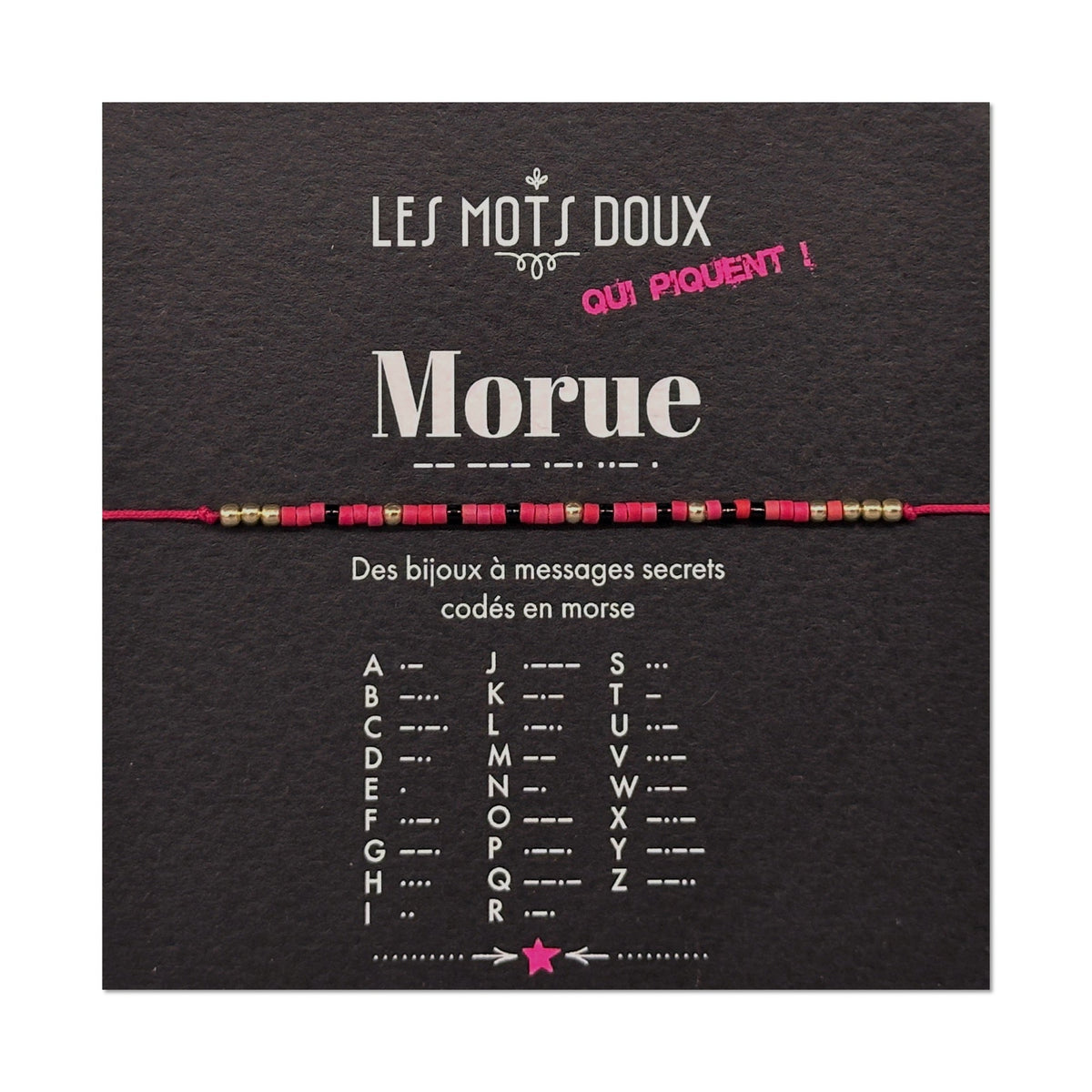 Bracelet qui pique morue rose or