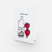 Carte postale perfect match fraises chantilly
