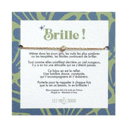 Bracelet breloque brille chaine or
