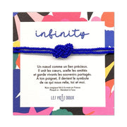 Bracelet breloque infinity cobalt or