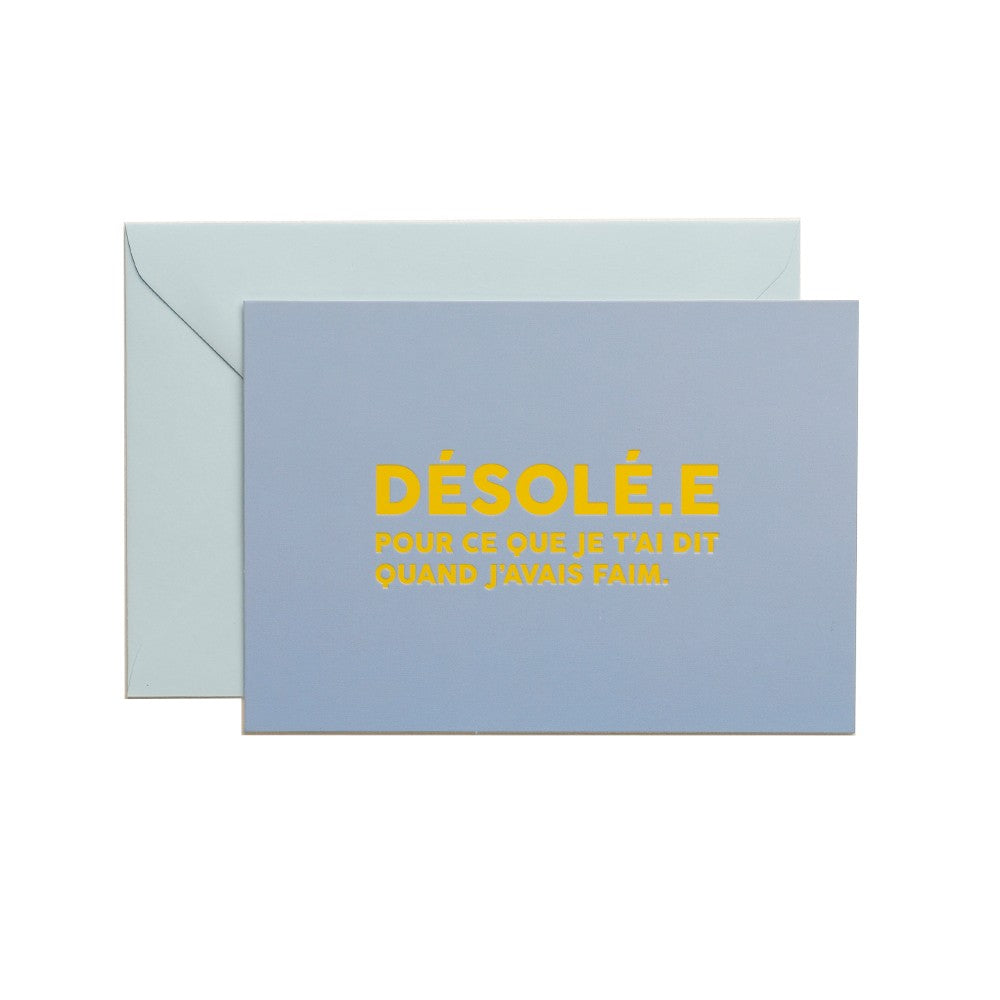 Carte postale - desole...faim