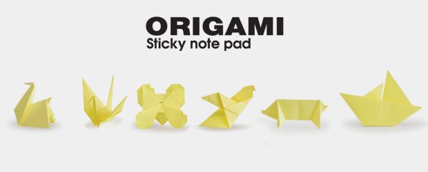 Origami sticky notes