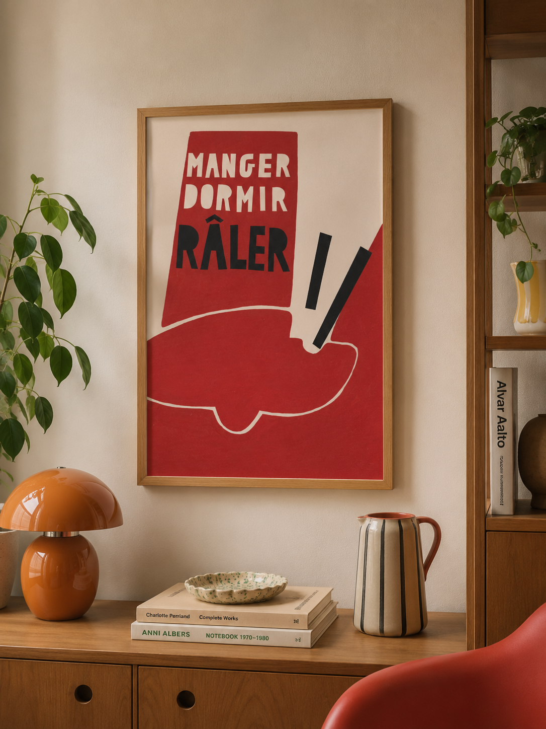 Affiche a3 manger dormir raler