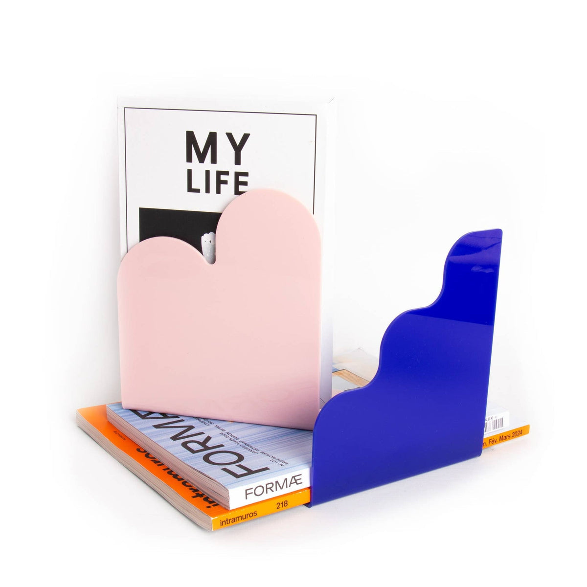 Lot de 2 supports s2 pour livres abstraits