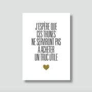 Carte Cadeau Pas De Truc Utile
