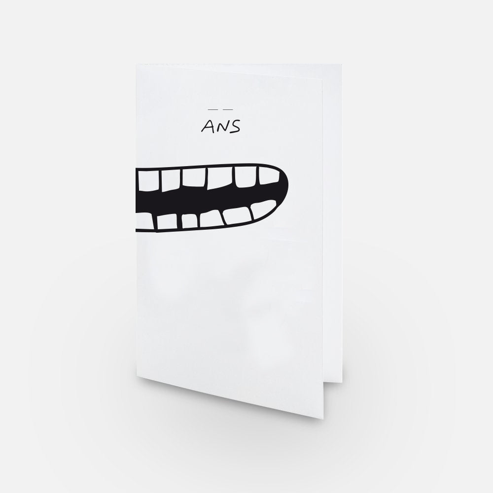 Carte postale ? ans et toutes tes dents