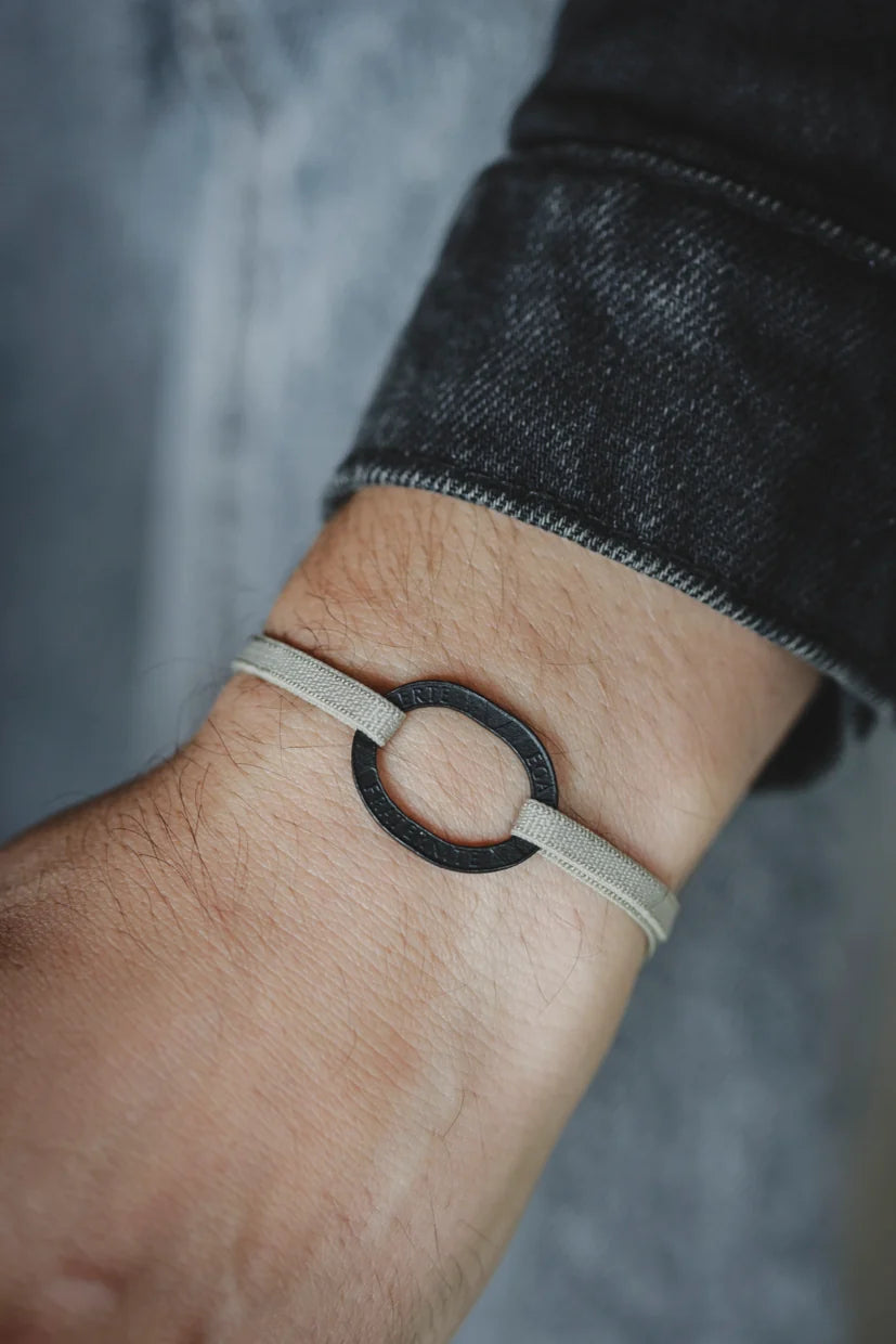 Bracelet bastille charbon beige