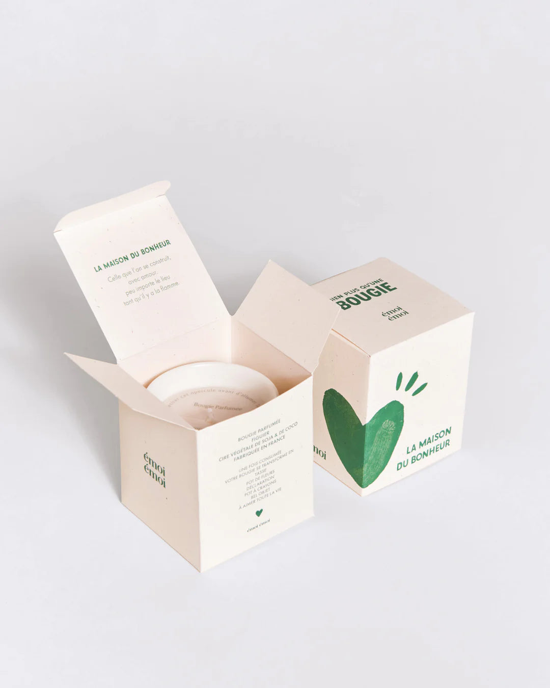 La bougie tasse La maison du bonheur - vert