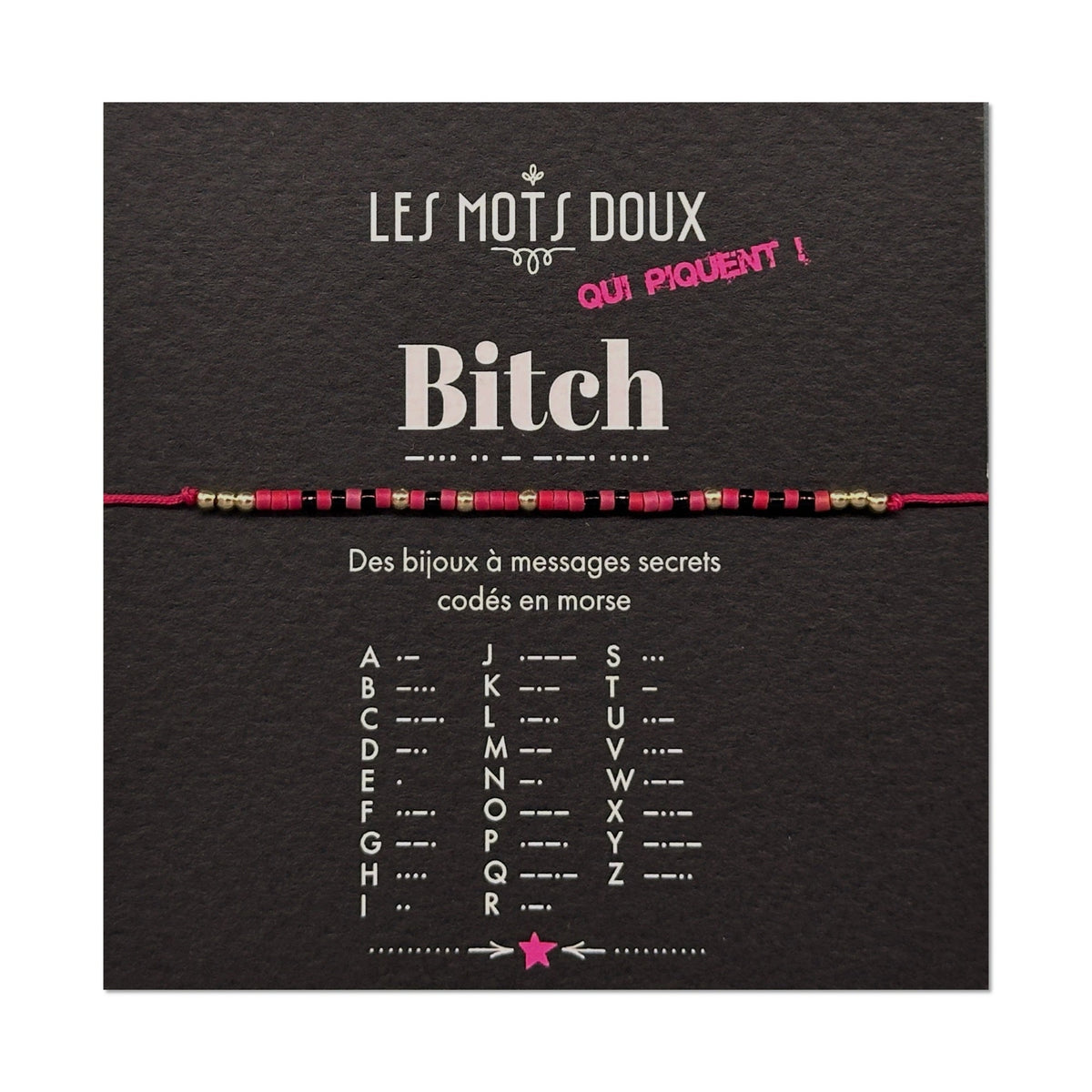 Bracelet qui pique bitch rose or