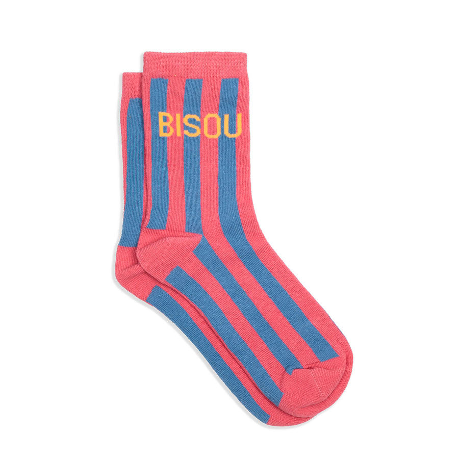 Chaussettes rayées Bisou