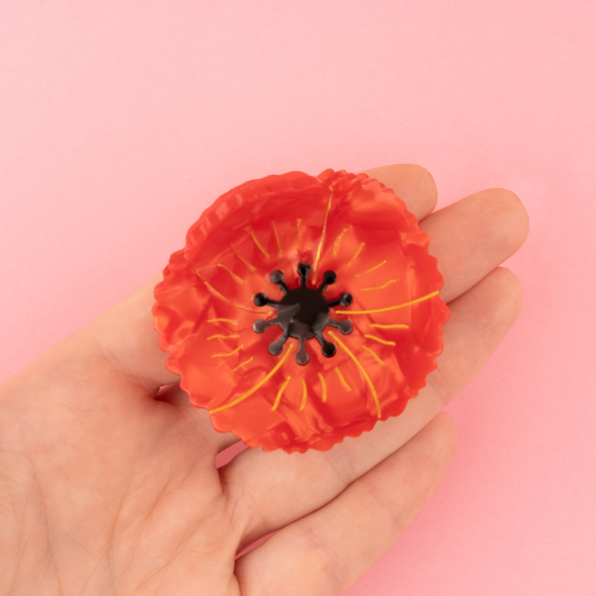 Pince à cheveux Coucou Suzette Coquelicot