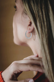 Boucles d'oreilles les demi bastilles argent