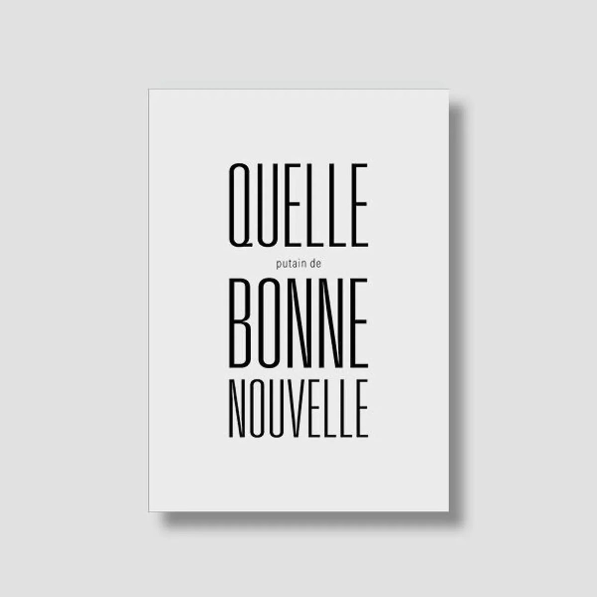 Carte "Classique" : Good news Quelle bonne nouvelle