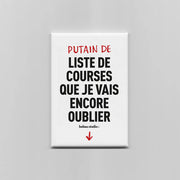 Aimant Putain De Liste De Courses Que Je Vais Oublier