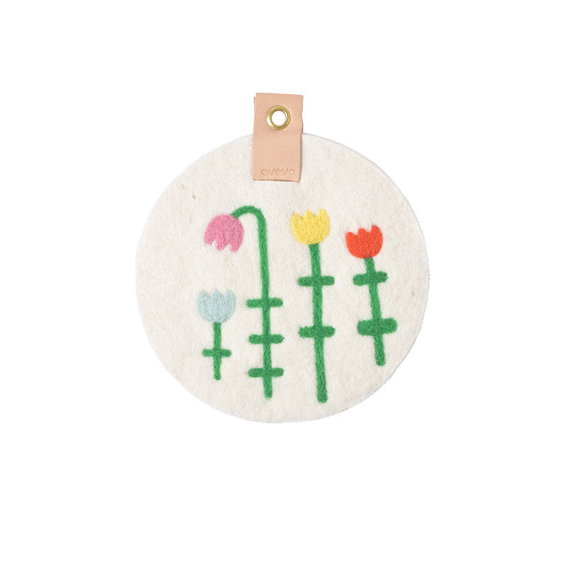 TRIVET, ART, tulips