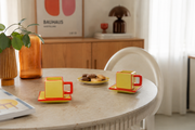 Set de 2 tasse à café Tile jaune / orange