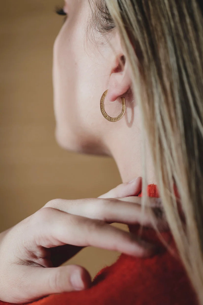 Boucles d'oreilles les demi bastilles or