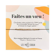 Bracelet voeu mini cristal champagne or