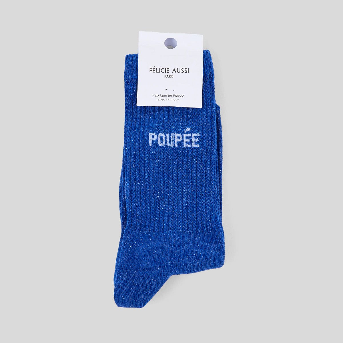 Chaussettes Poupée bleu paillettes 36/40
