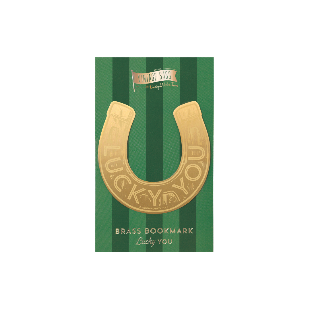 Vintage Sass Brass Bookmark - Lucky You
