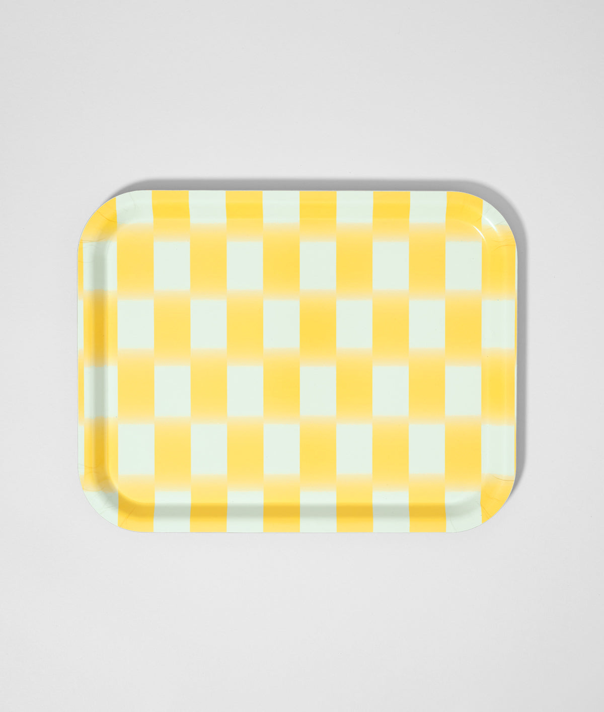 PLATEAU - Yellow Gradient Check Rectangle Tray