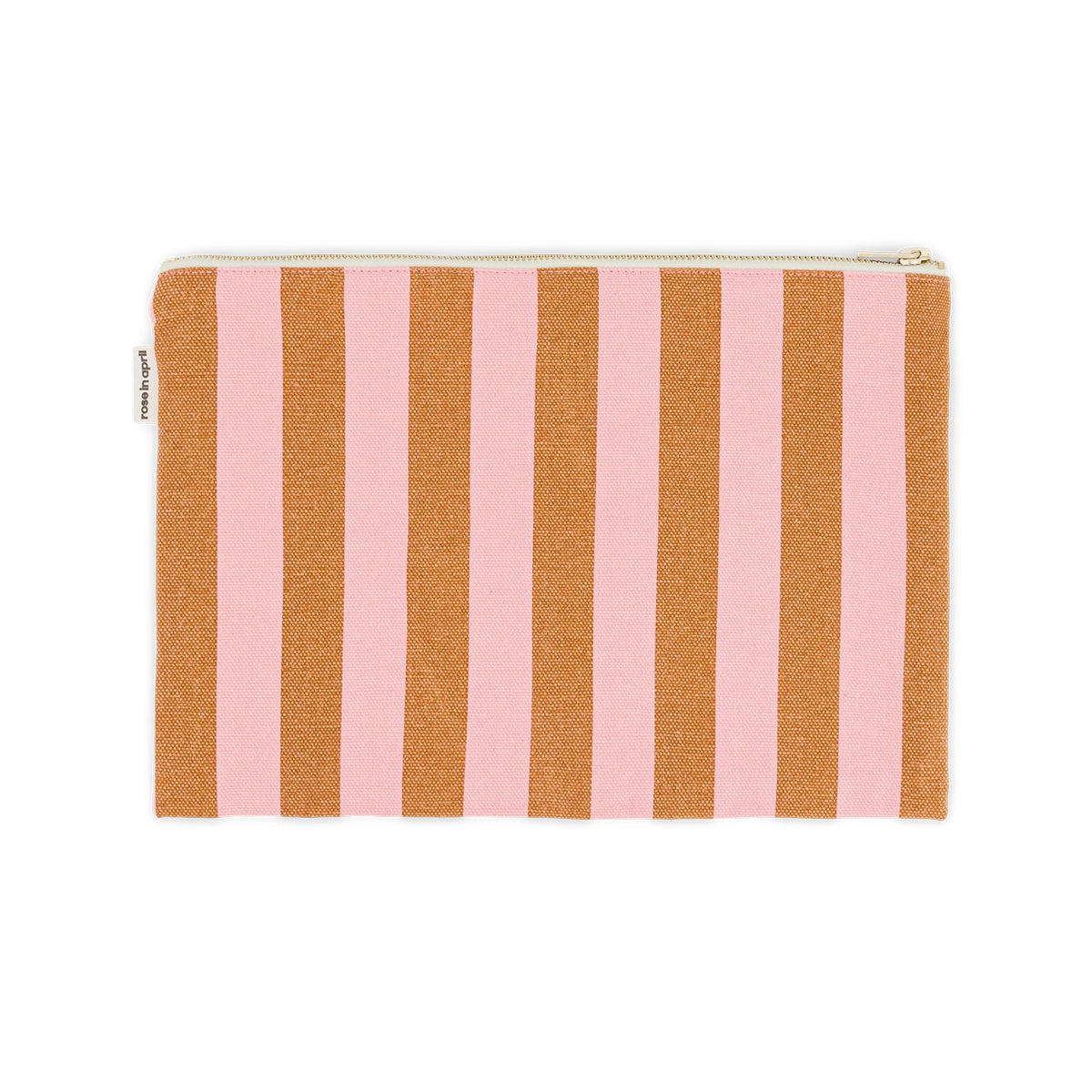 Lili pochette coloris raye brick / pink