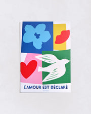 L'affiche collage L'amour est déclaré - A3