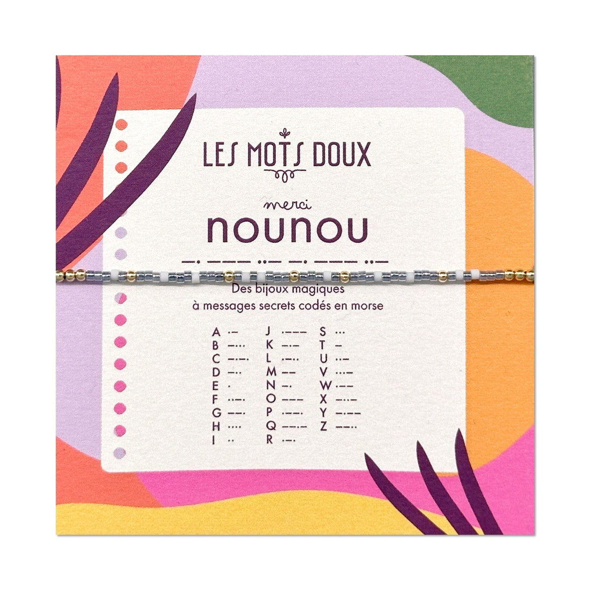 Bracelet morse nounou or