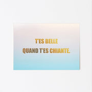 Carte - t'es belle quand t'es chiante