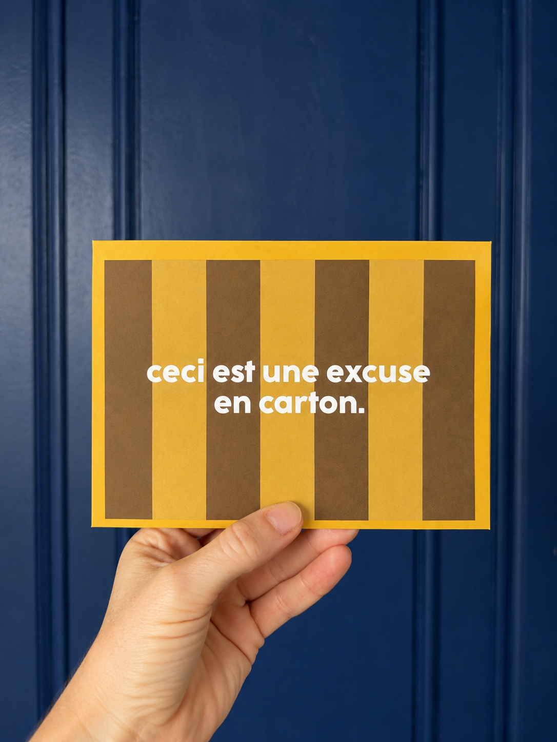 Carte excuse en carton