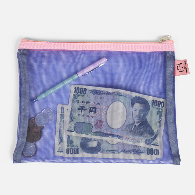 Pochette S Bleu - Blue Mesh Pocket