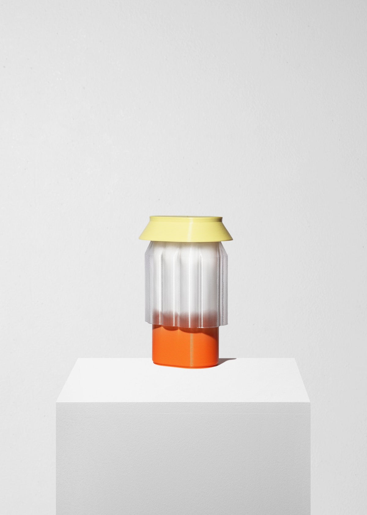 Lampe à poser Nour Orange / Jaune pastel