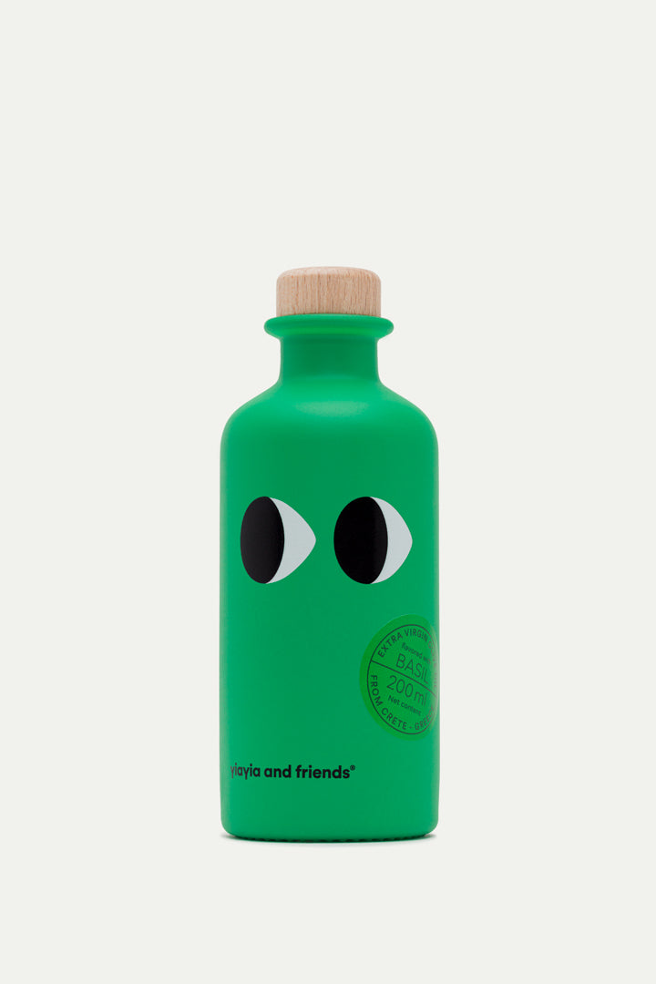 Huile d'olive vierge extra au basilic - 200 ml (Yiayia & Friends)