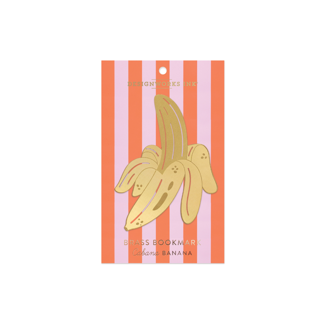 Brass Bookmark - Cabana Banana