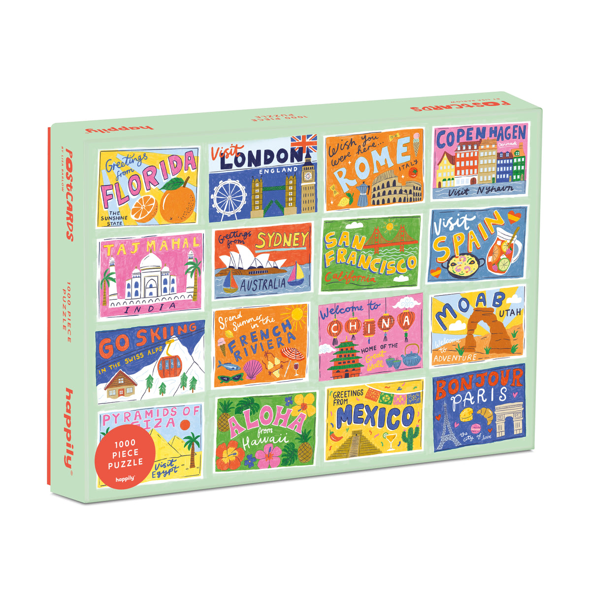 Puzzle postcards 1000 pieces