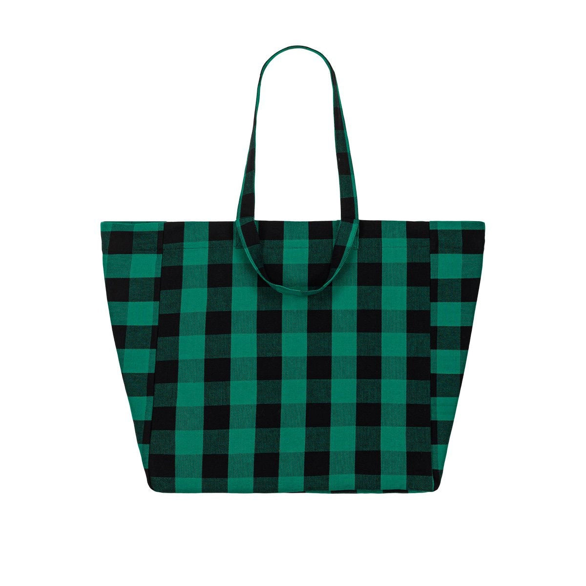 ELISA LOGO SAC CABAS BIG VICHY VERT