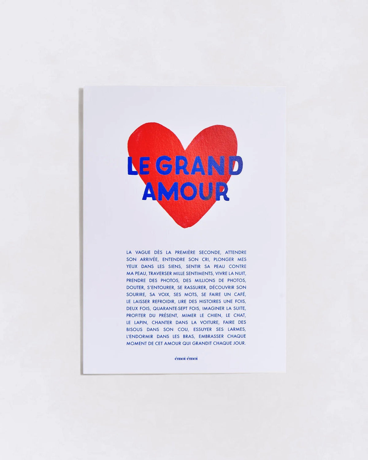 L'affiche Le grand amour - A3