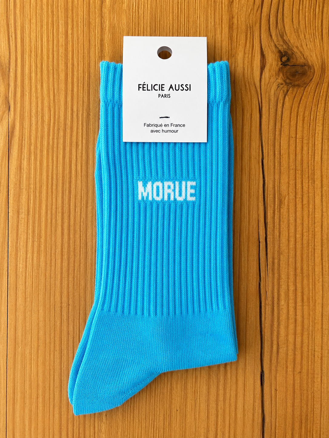 Chaussettes morue 36-40 paillette bleu