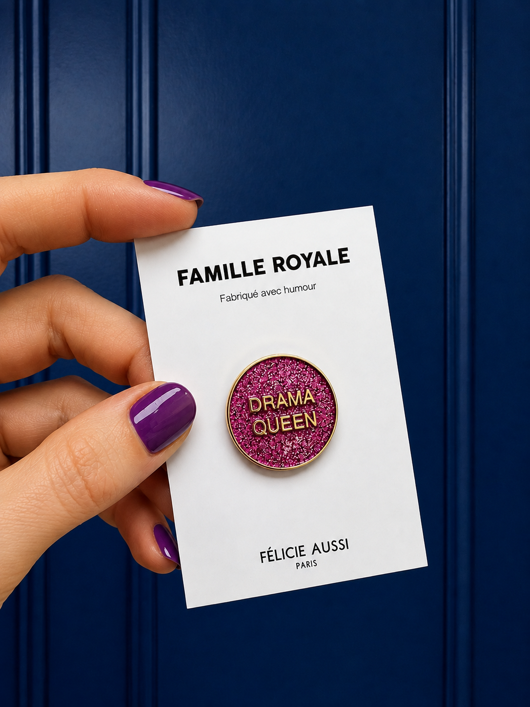 Pins paillettes Drama queen