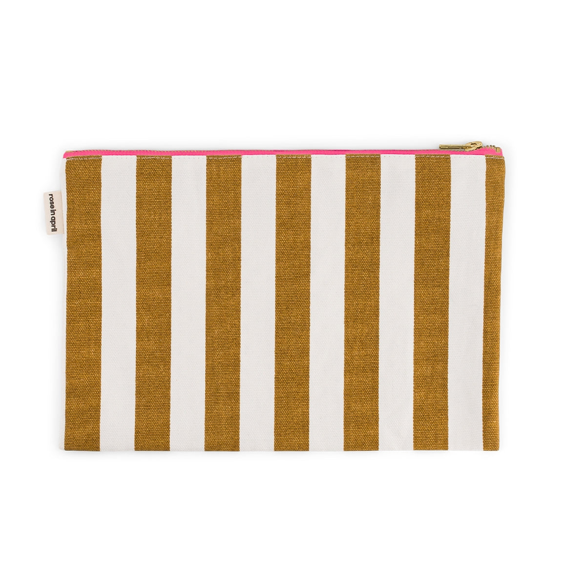 Lili pochette coloris raye ecru / caramel