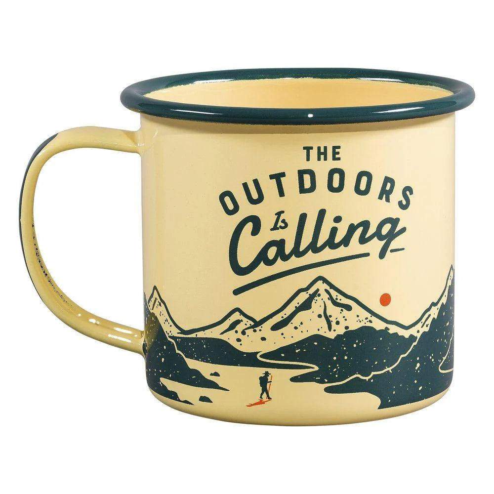 Enamel Mug (325ml) - The Outdoors Is Calling -