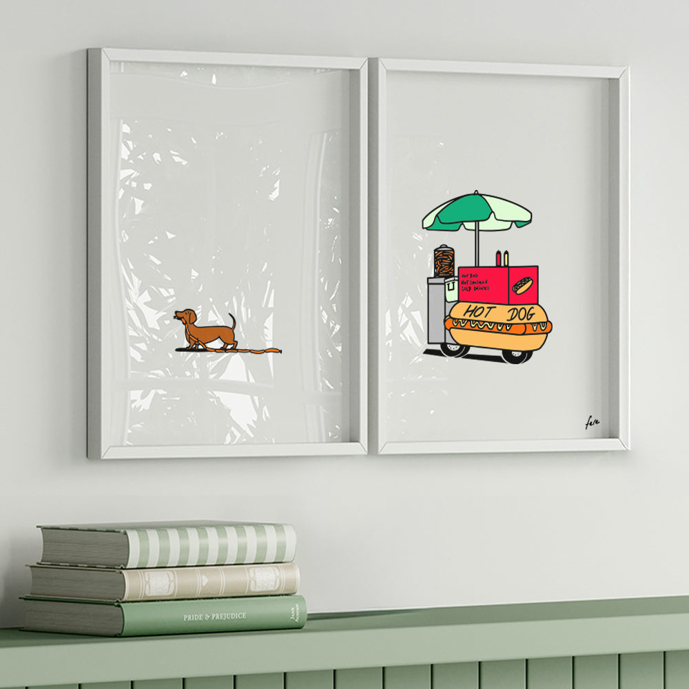 Duo affiche a4 saucisse couleur