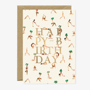 Motif de yoga - Carte de vœux d'anniversaire