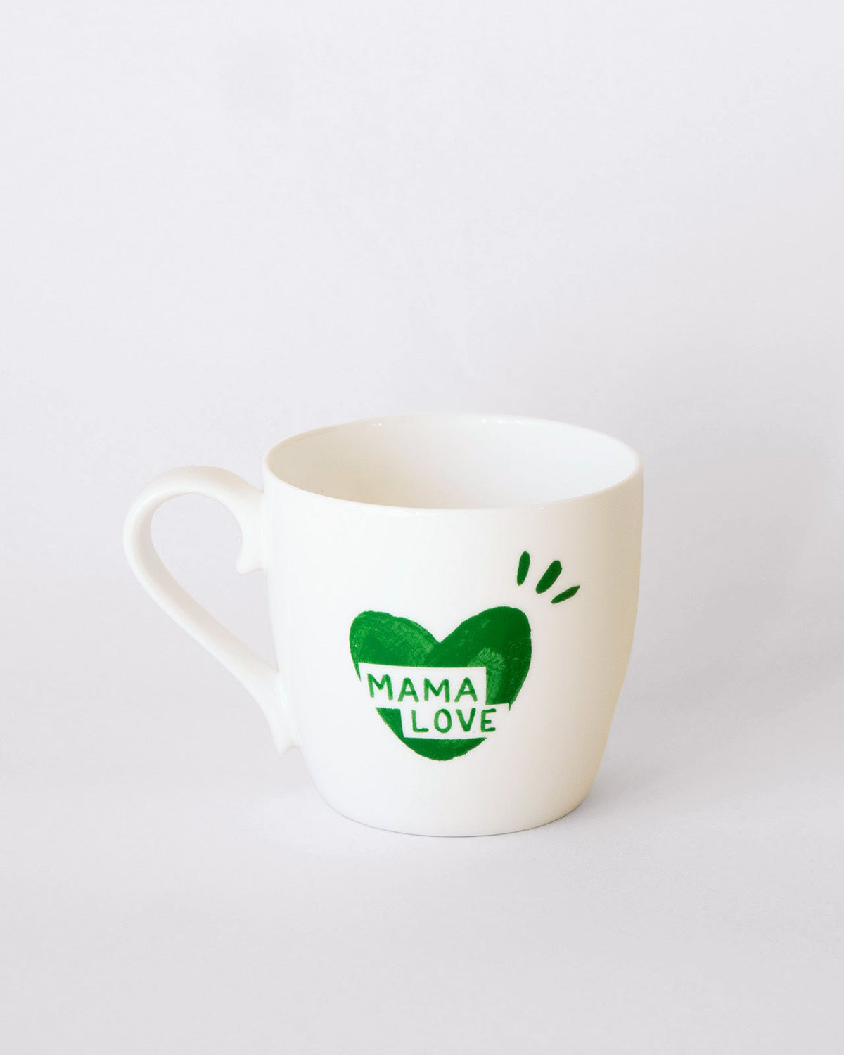 Le mug coeur Mama love - vert sapin