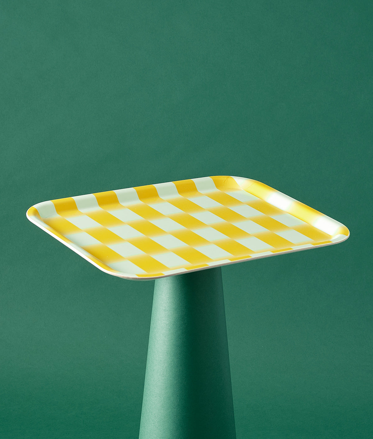 PLATEAU - Yellow Gradient Check Rectangle Tray