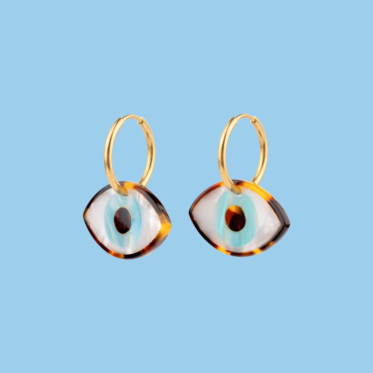Boucles d'oreilles Oeil - Bleu