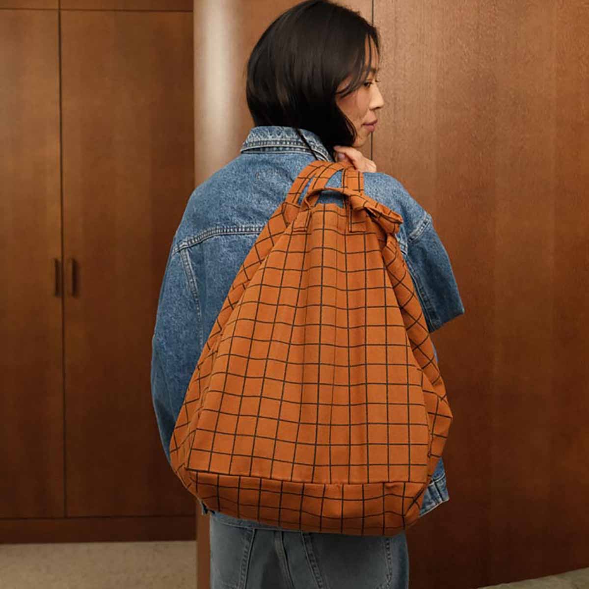 ELISA LOGO SAC CABAS CHECK GINGER