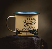 Enamel Mug (325ml) - The Outdoors Is Calling -