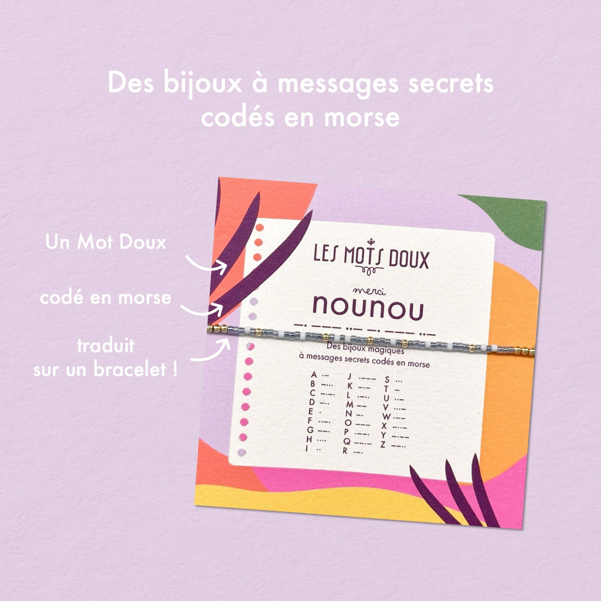 Bracelet morse nounou or
